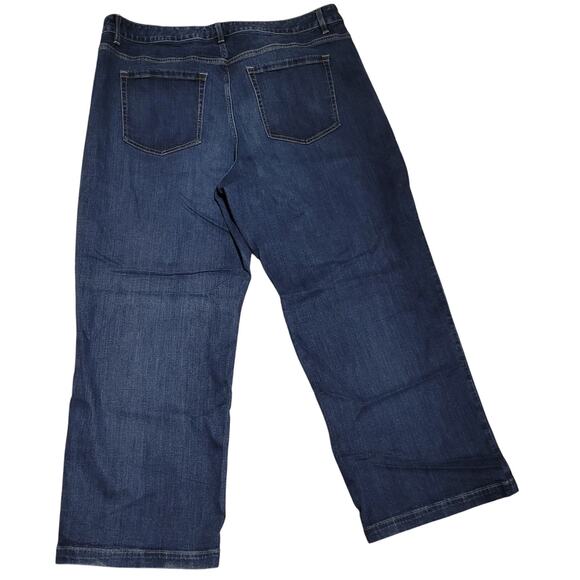 Lane Bryant Flex Magic Waist Band Mid-Rise Wide Leg Denim Jeans Womens Size 22 - Picture 2 of 7